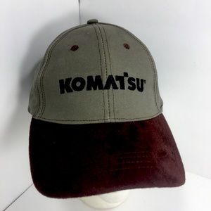 Komatsu Suede and Canvas Hat Velcro Back